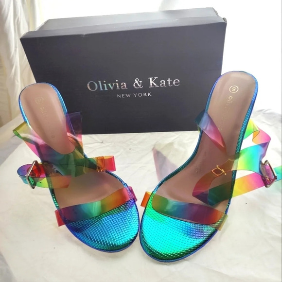 Gorgeous Rainbow Fashion 🩴 NWB ❤️ - Picture 6 of 10